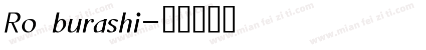 Ro burashi字体转换